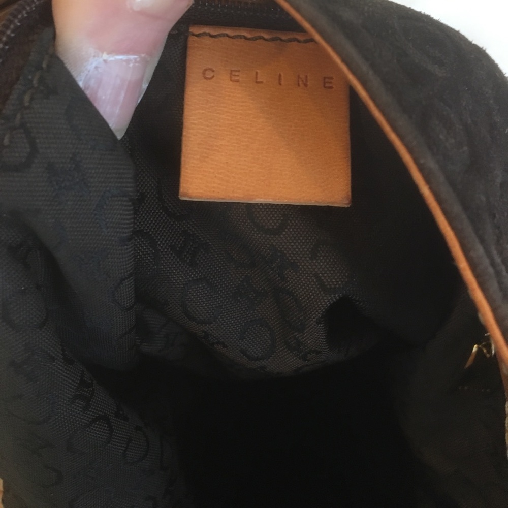 Pristine Celine Brown Suede Monogram Shoulder Bag - image 6