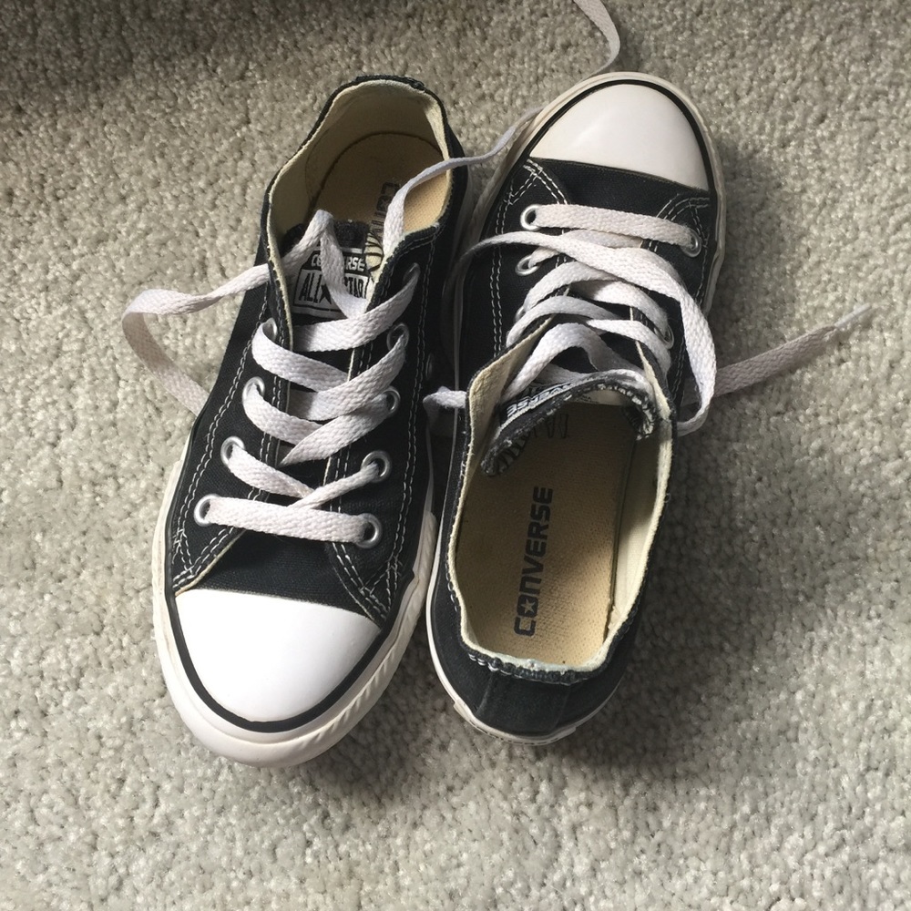Kid's black Converse, size 12.5