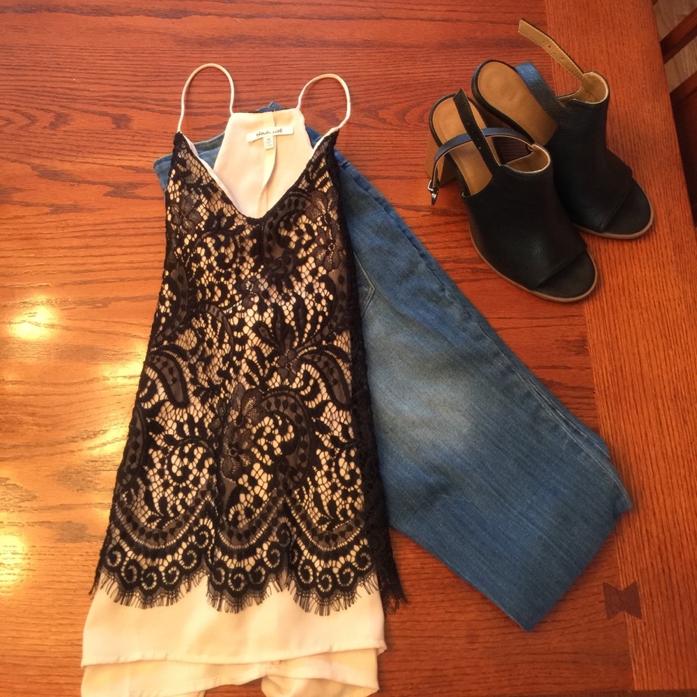 Black Lace Dressy Tank