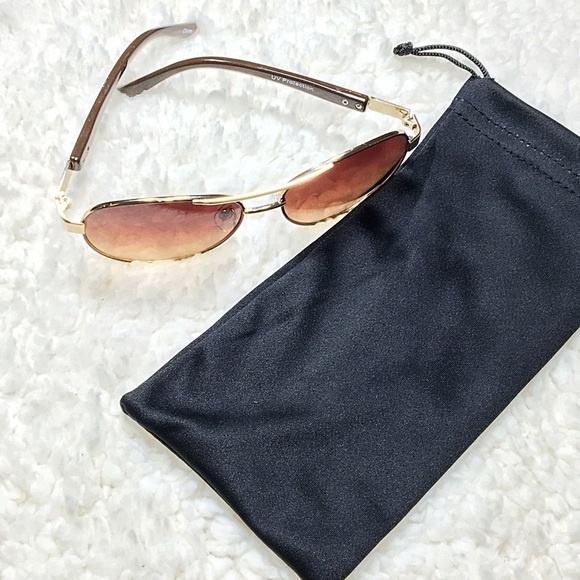 Kids Amber lens Gold Trim Aviators - Picture 3 of 3