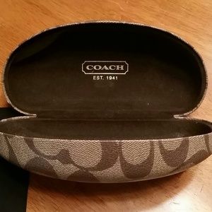 Coach sunglass/glasses case with coach cloth