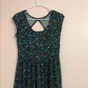 Blue flowery flowy dress