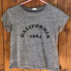 Brandy Melville tee/crop top. CALIFORNIA 1984