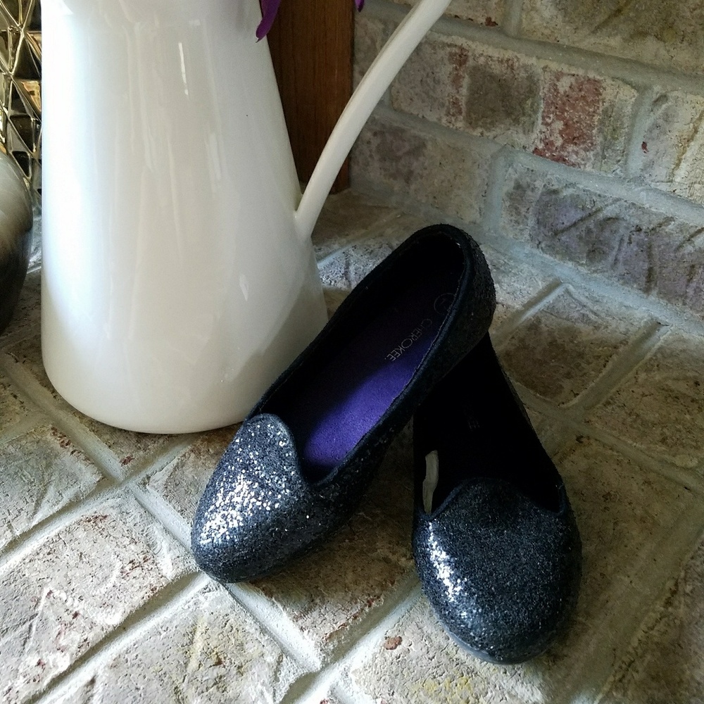 Black Sparkly flats