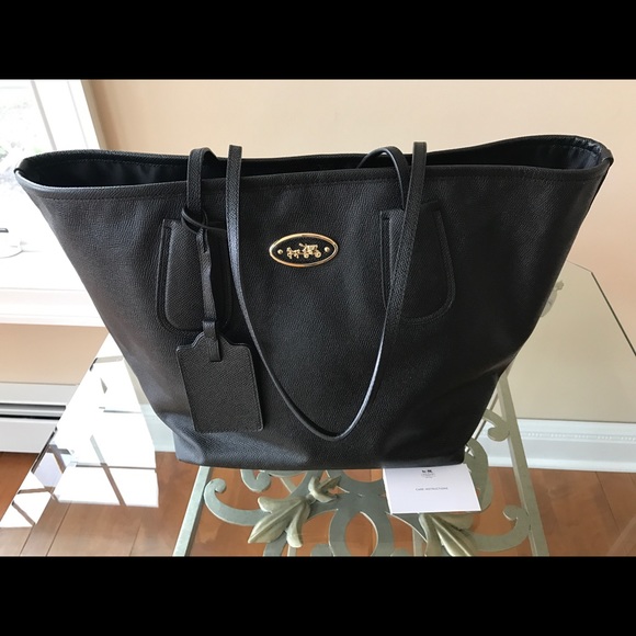 Large black coach tote - Picture 2 of 5