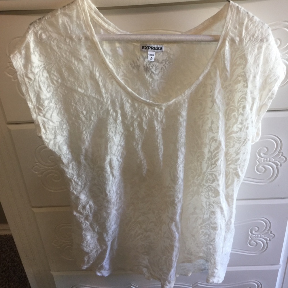 Express Lace Burnout Tee