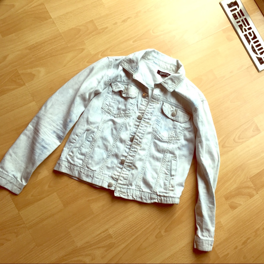Forever 21 bleached denim jacket