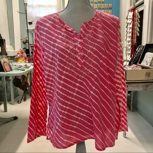 Old navy large beaded peasant shirt size large