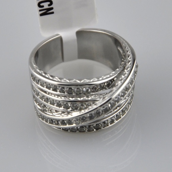 Jennies Jewelry Chest Jewelry - AAA Cubic Zirconia Stainless Steel Statement Ring