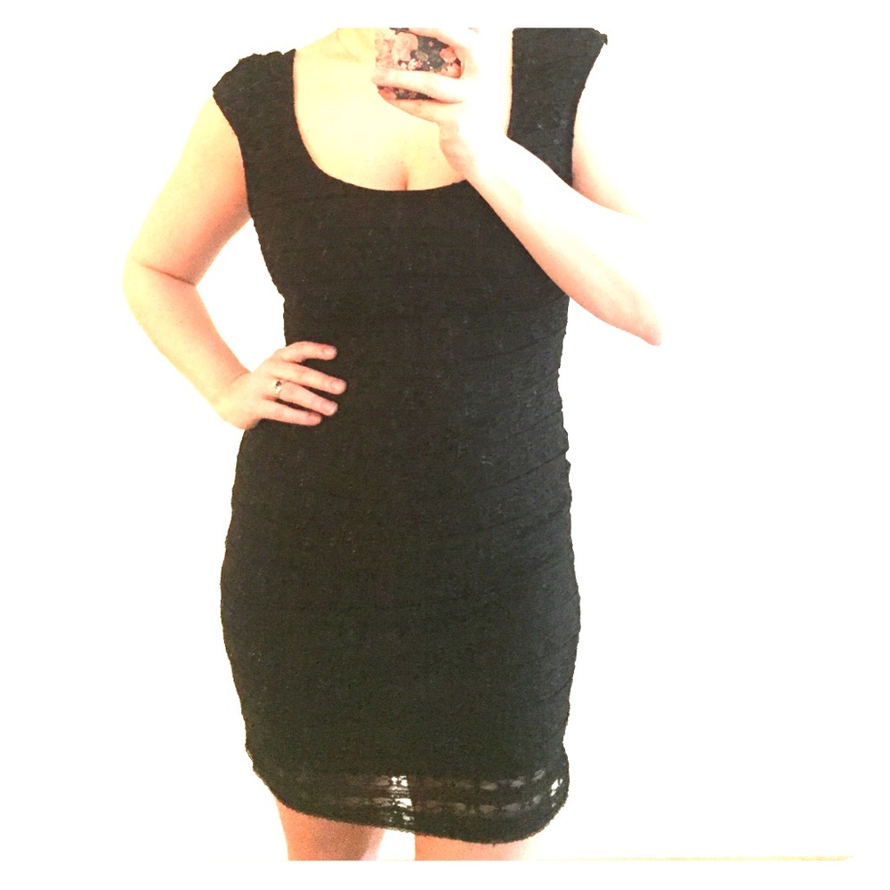 Black lace dress