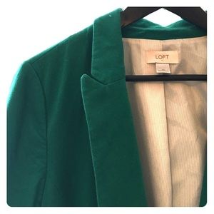 Green Knit Cotton Blazer