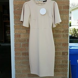 Cream Fitted Dress