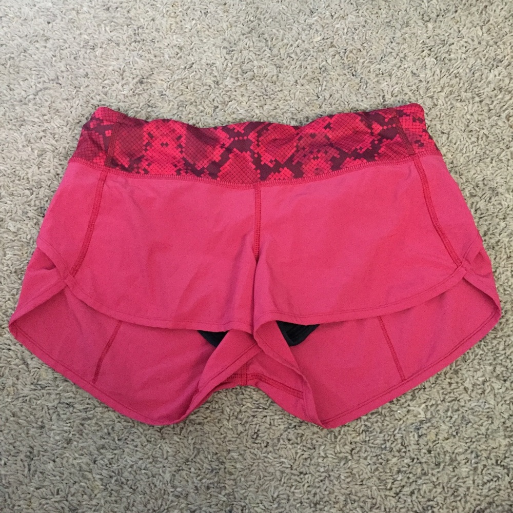 Lululemon Red Speed Shorts