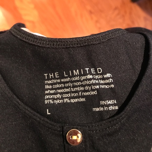 Limited Black Tank w Faux Gold buttons - Picture 2 of 2