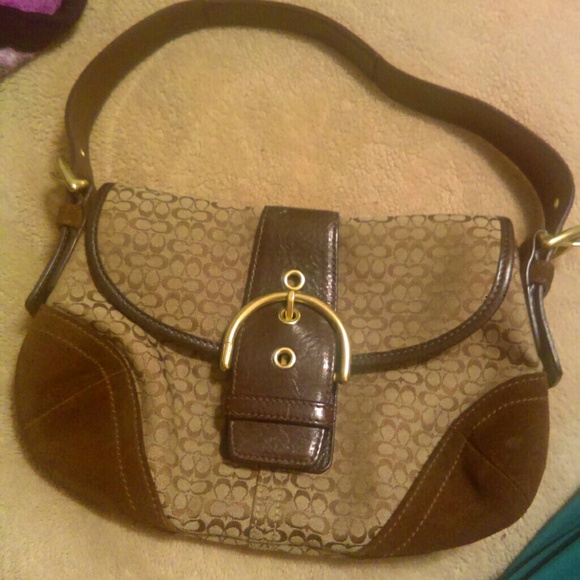 Coach Brown Signature Purse No. K1276- f19190 Carryall  Coach purse