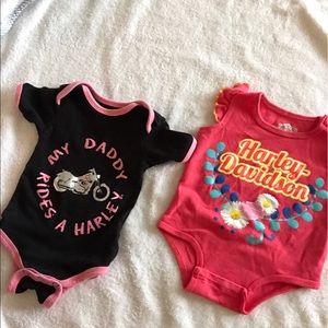 Baby Girls Harley Davidson Onsies