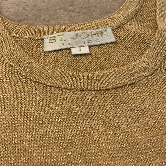 St John Gold Knit Tank - Picture 2 of 4