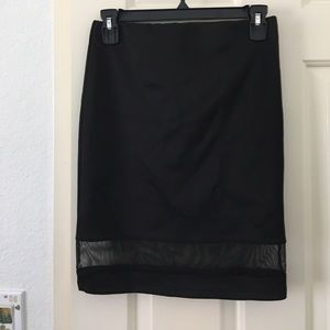 Mesh trim pencil skirt Mesh trim pencil skirt