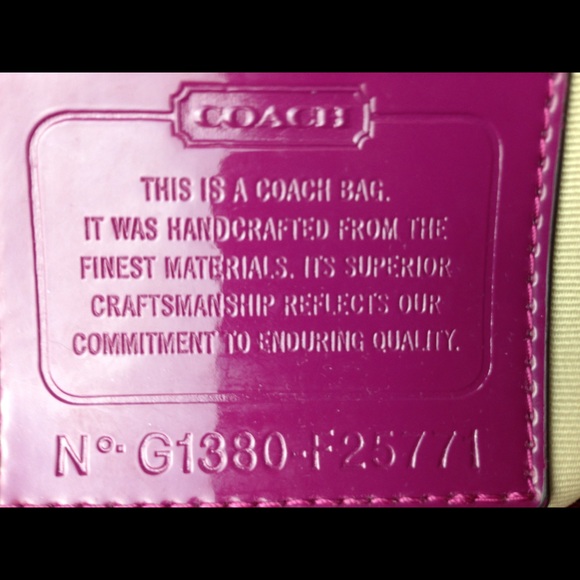 Coach S/S Tote -Passion Berry/Khaki - Picture 7 of 7