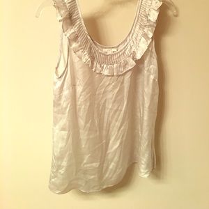 J. Crew silk sleeveless silver top!