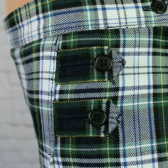 green plaid school skirt main image 1