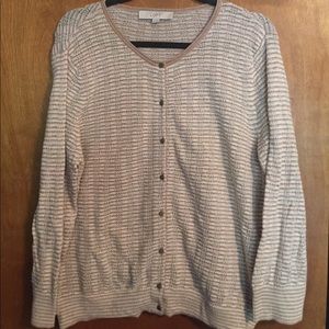 Loft gold and cream cardigan