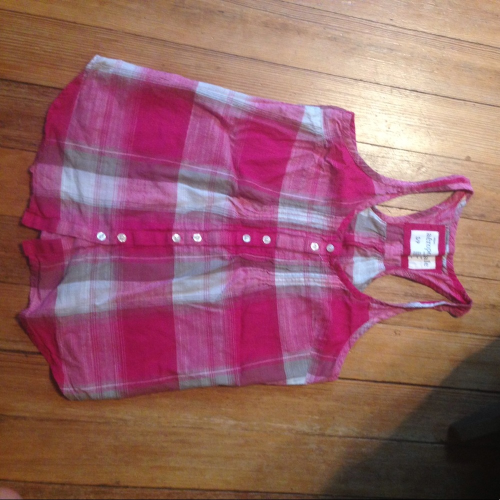 Small pink plaid tank