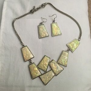 Statement necklace with matching earrings