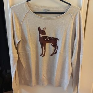 Halogen raglan sleeve critter sweater - Sz M