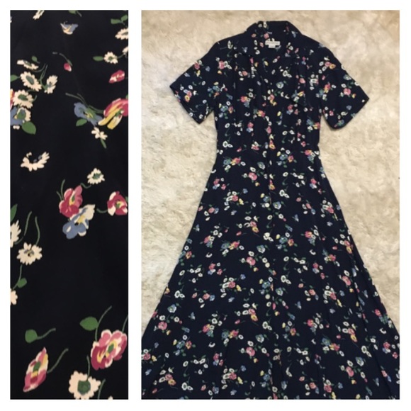 Vintage Dresses & Skirts - beautiful vintage floral dress long