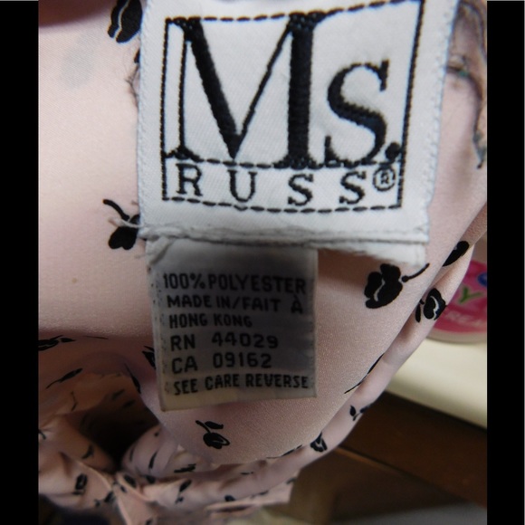 Chic Pink Blouse W/Flowers Printed - Pocket & Belt - Picture 4 of 4