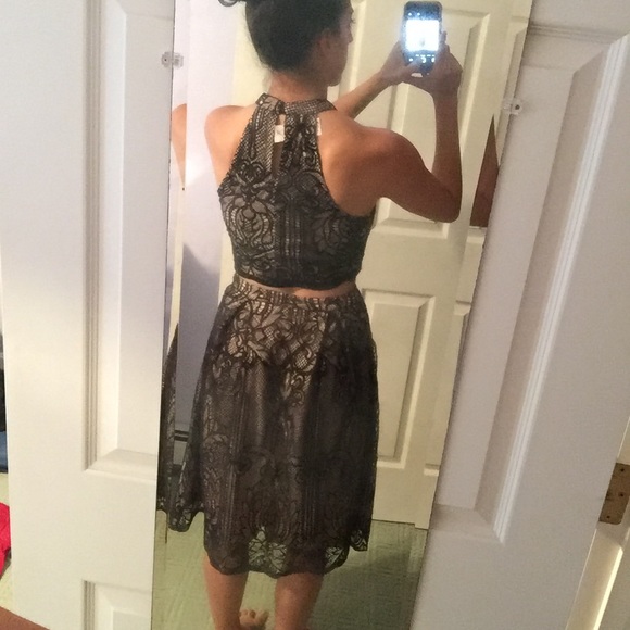 Francesca's two piece lace black and nude set - Picture 7 of 7