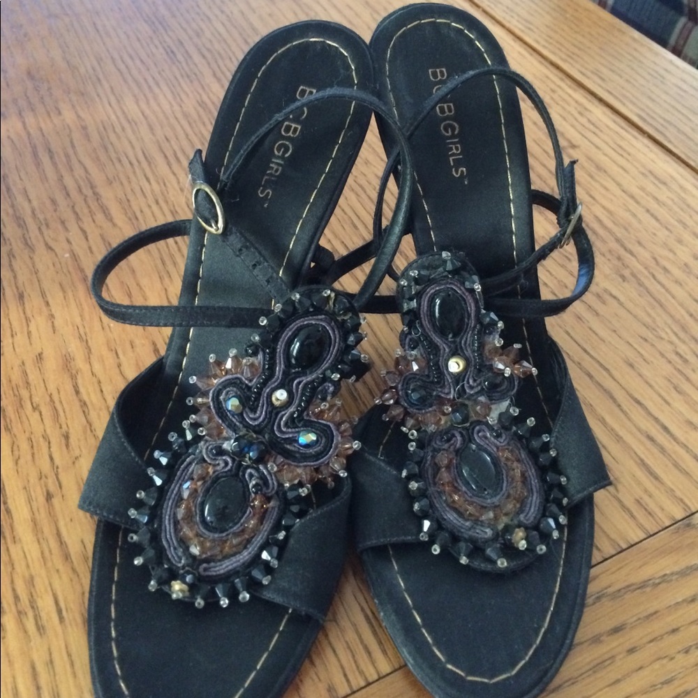 BCBG Girls Satin Embellished Sandals