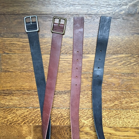 GAP Accessories - Pair of Gap leather belts, brown and black, size S GAP Accessories - Pair of Gap leather belts, brown and black, size S