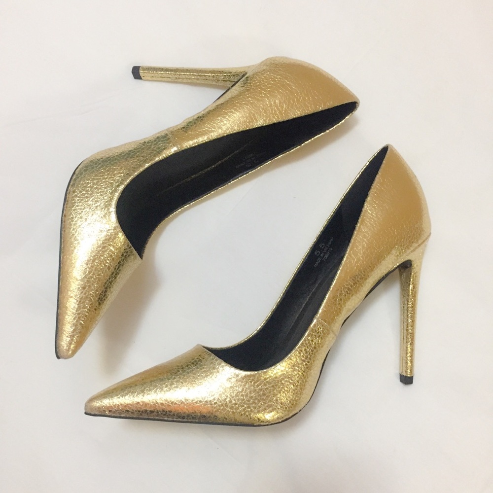 New Gold ASOS Pumps