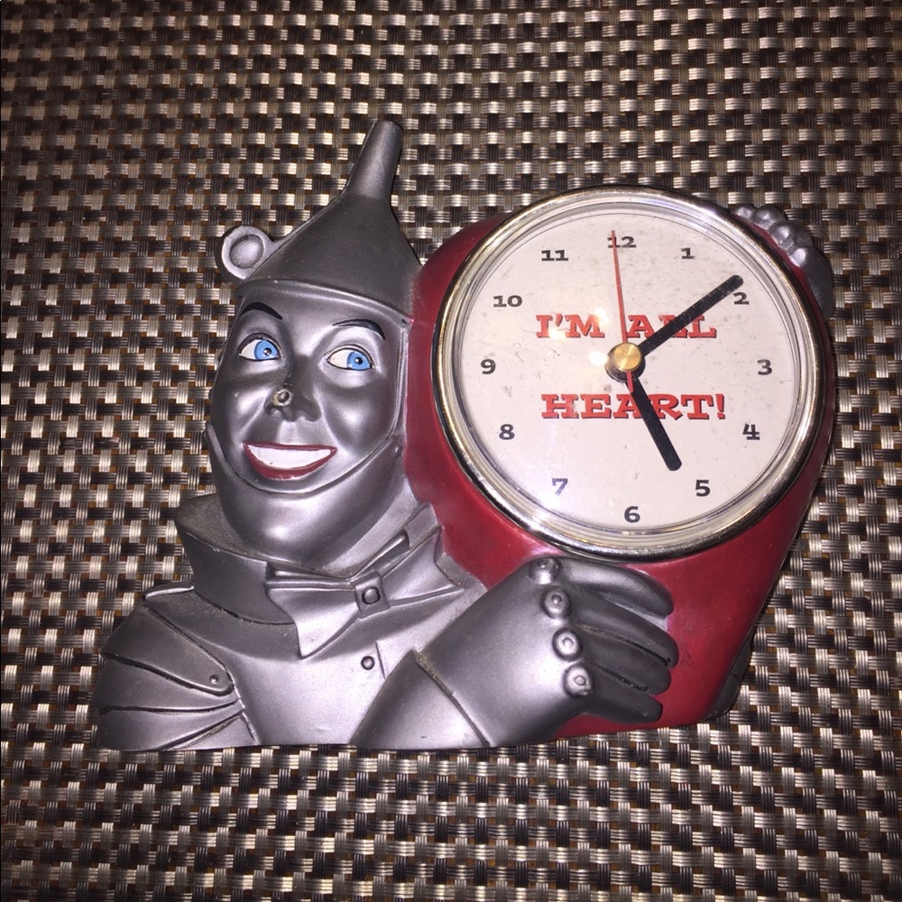 Tin man desk clock