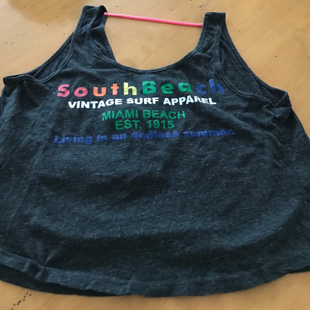 South beach charcoal grey tank
