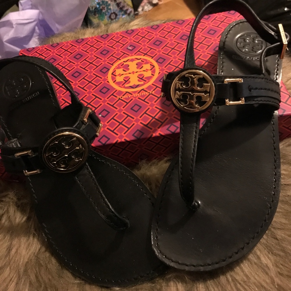 Authentic Leather Tory Burch Thong Sandals!