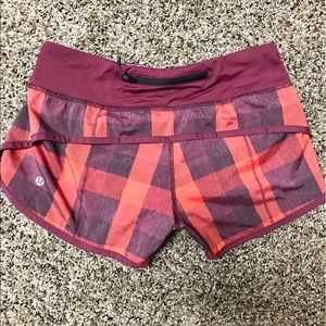 Lulu lemon athletica speed shorts