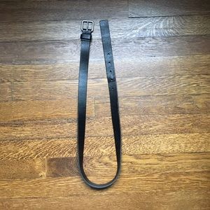 Accessories - Black leather perforated belt Accessories - Black leather perforated belt