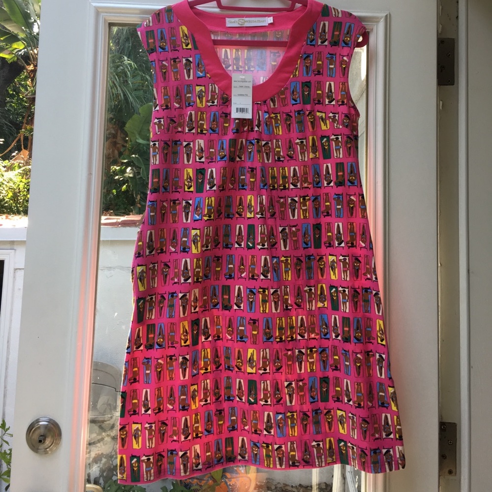 🎃Tracy Negoshian bathing beauty print dress🎃