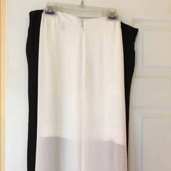 BCBGMaxAzria chiffon black and white maxi skirt - Picture 2 of 3