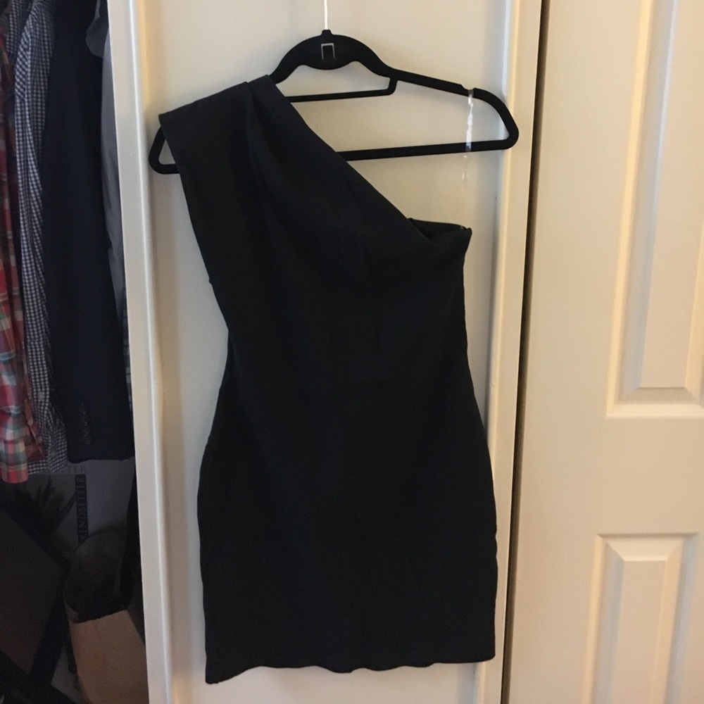 American Apparel one shoulder dress black - sz M/L