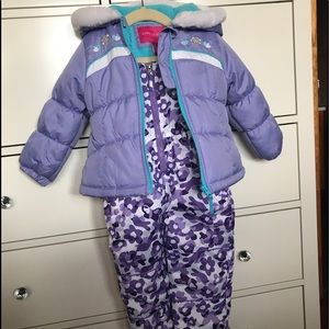 Toddler girl snow suit.