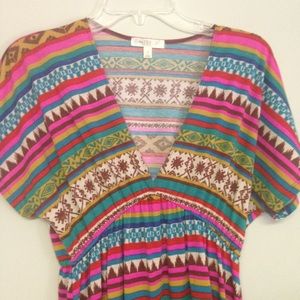 Love Fire Aztec print dress