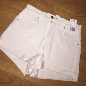 White Denim Shorts