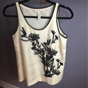 J. Crew Cream Silk Shell