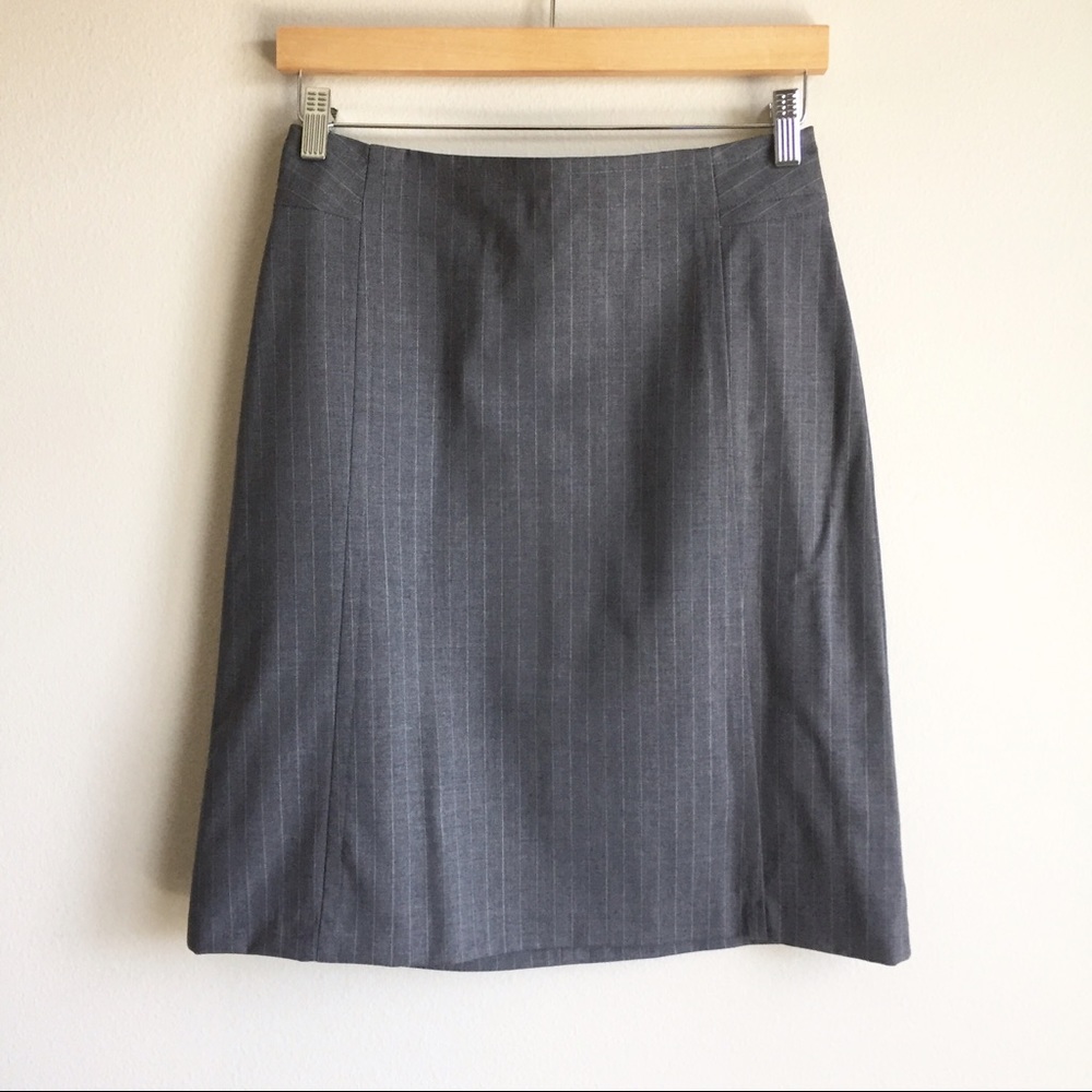 Banana Republic Pinstripe Charcoal Skirt