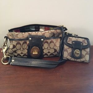 Coach purse with matching wallet