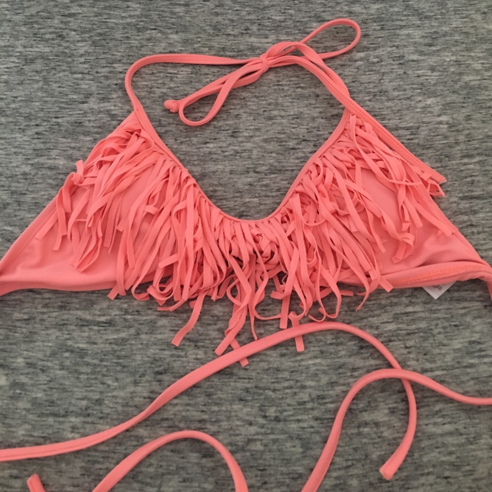 Body glove bikini top-coral color, super soft